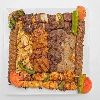 Boston Kebab Family Serving Platter For 4
