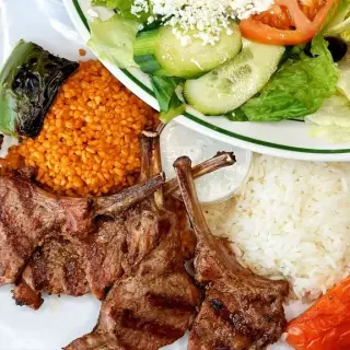 Boston Kebab Lamb Chops Dinner 4 Pc