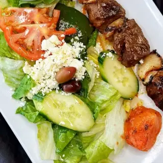 Boston Kebab Steak Kebab ( 1 Skewer) Over Salad