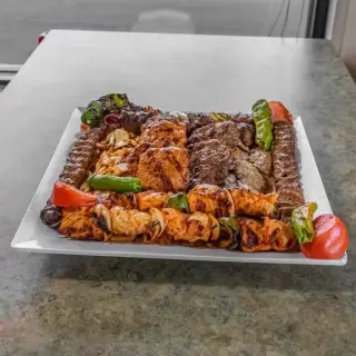 Boston Kebab Family Serving Platter For 2