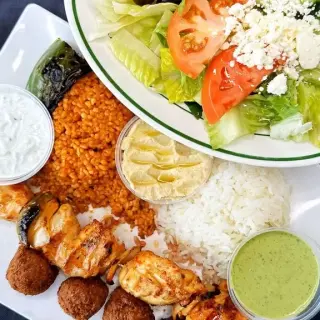 Chicken & Falafel Dinner Specialty Kebabs