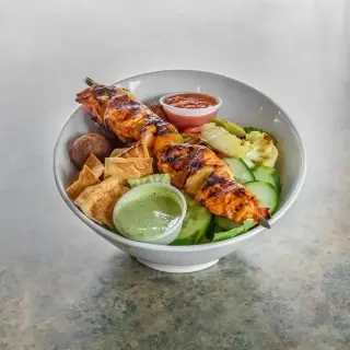 Tandoori Chicken Kebab Bowl Tandoori Chicken Kebab Bowl