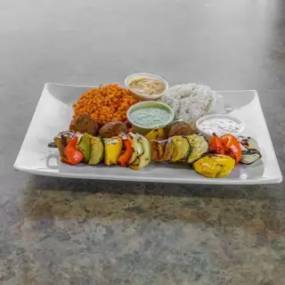 One Skewer Veggie Kebab Dinner One Skewer Veggie Kebab Dinner